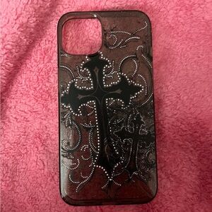 Black Cross Design Phone 13 Case